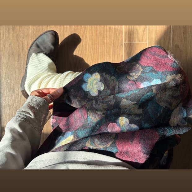 flower patterned skirt