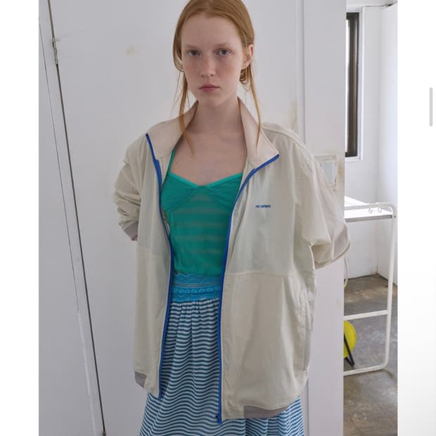 노컨텐츠 358. Clean Windbreaker_ Ivory