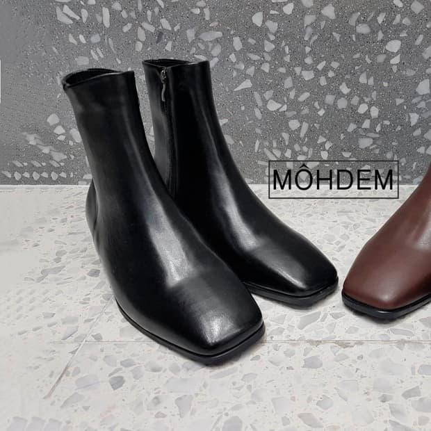 [premium] 로디 첼시부츠 지퍼 가죽 블랙