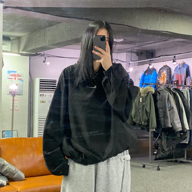 나이키 미들 스우시 블랙 웜업 B3243