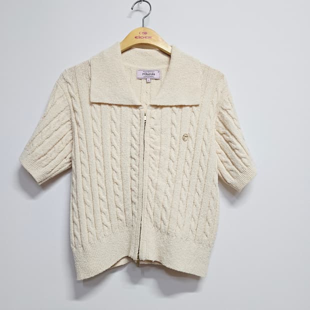 rolarola 꽈배기 반팔 니트 아이보리