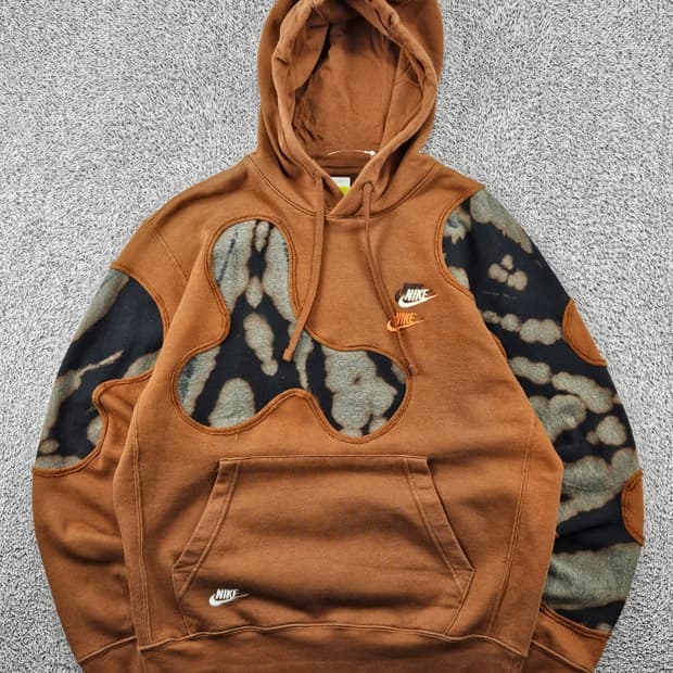 나이키 다잉 아플리케 커스텀 스웻 후드 티셔츠 ( L ) / 11542