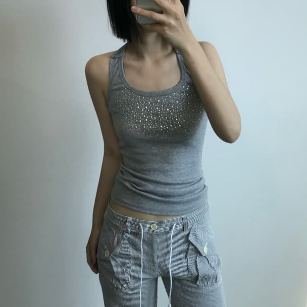 빈티지 크로셰 나시