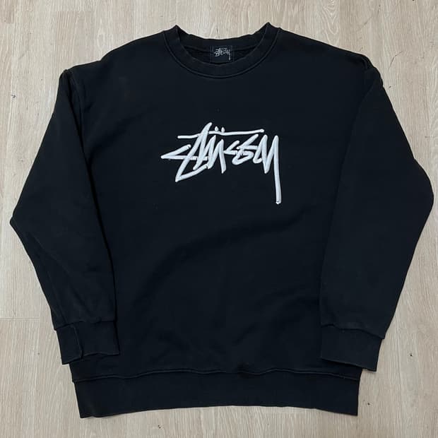 스투시 Stussy 자수로고 코튼 맨투맨 M(95)