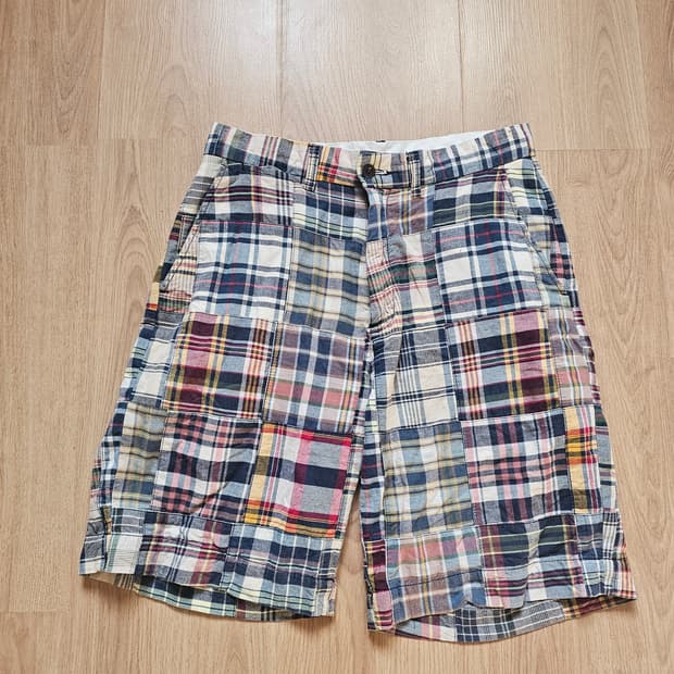 폴로 랄프로렌 패치워크 마드라스 반바지 쇼츠 멀티체크
