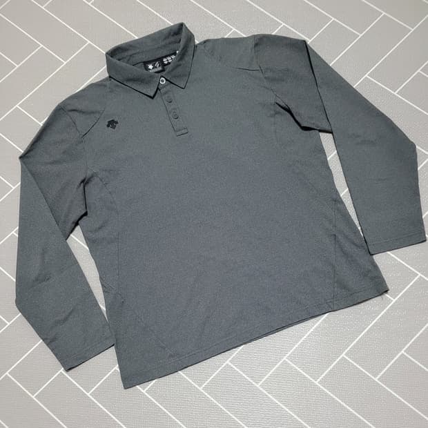 데상트 골프 폴로 카라 긴팔티 그레이 105