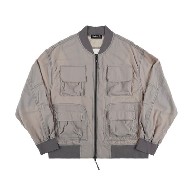 새상품 유틸리티 윈드 봄버 자켓 스톤 베이지