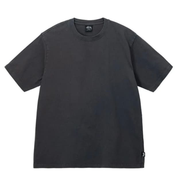 스투시 피그먼트 다이드 크루 티셔츠 블랙 XL