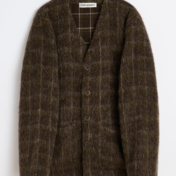 아워레가시 25FW 체크 가디건