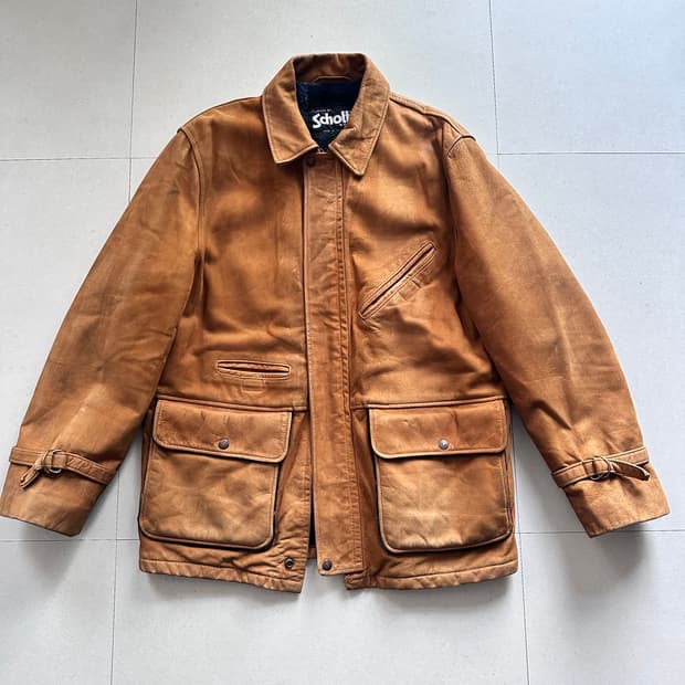 80s 쇼트 Schott 빈티지 스웨이드 가죽 자켓 38 USA MADE