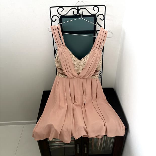 pleated chiffon slip dress