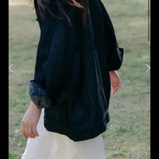 모노하 monoha 데님 워크 자켓 다크 네이비