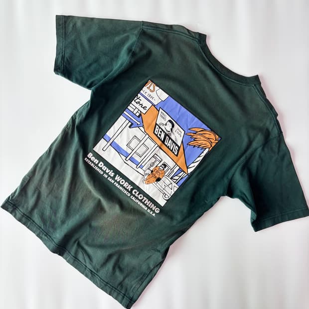 벤 데이비스 백로고 그래픽 반팔 티셔츠