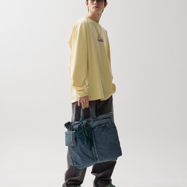 네이머클로딩 다이드 헬맷백 더스트블루