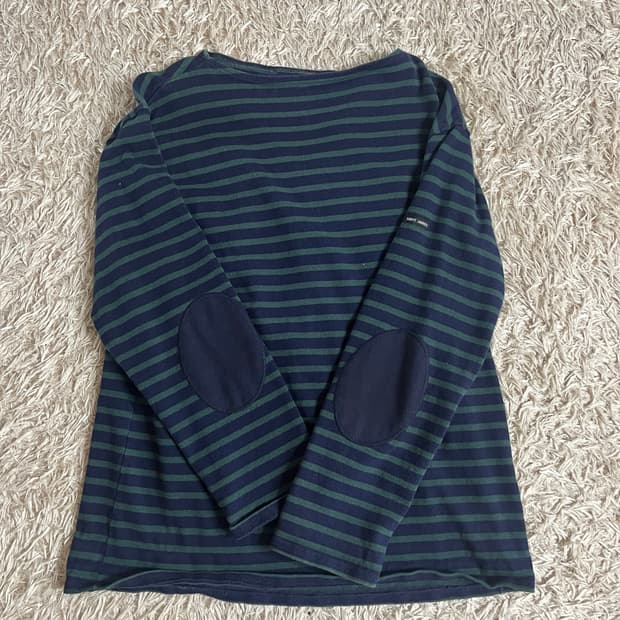 세인트제임스 스트라이프 긴팔 티셔츠 패치