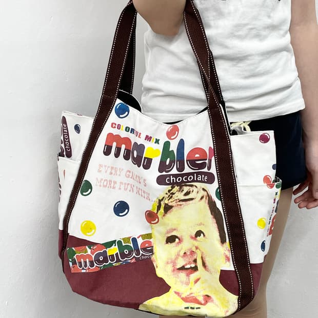 모리키치 초콜릿 일러스트 숄더백🍫🍩