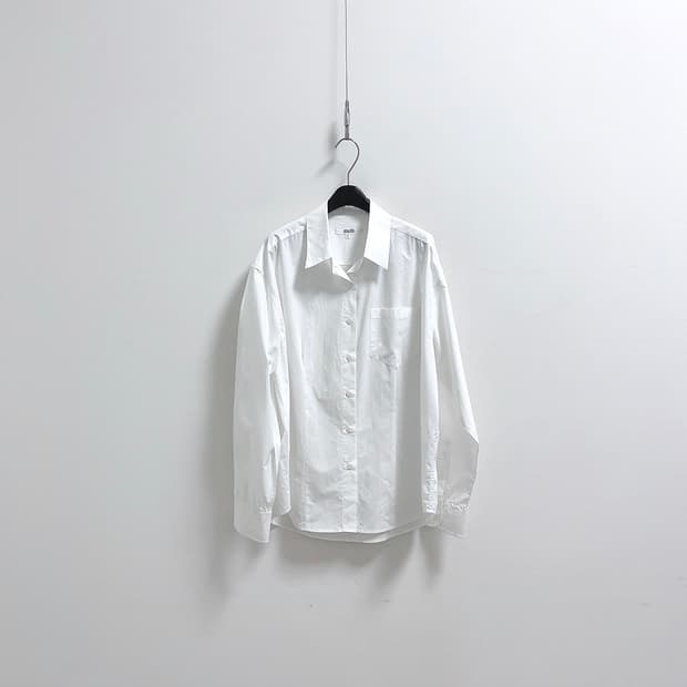 마이스 화이트 코튼 셔츠