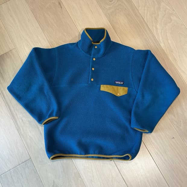 14FW 파타고니아 신칠라 스냅-T 플리스 로얄 블루/카키