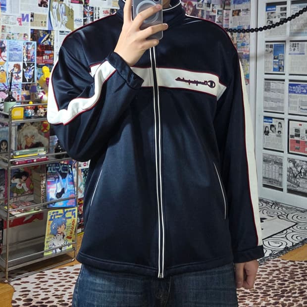 JPN 챔피온 네이비 화이트 배색 져지