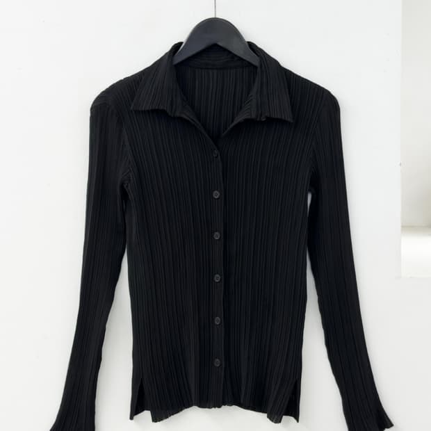 이세이미야케 화이트라벨 플리츠 가디건