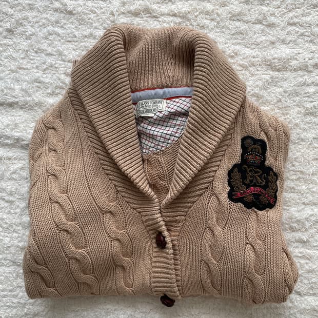 폴로진스 숄카라 우먼스 케이블 가디건