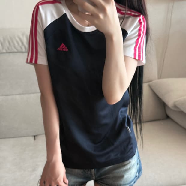 아디다스 일본 나그랑 블랙 화이트 핑크 반팔