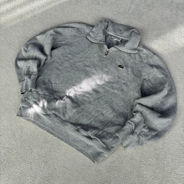 라코스테 하프집업 맨투맨 그레이 m