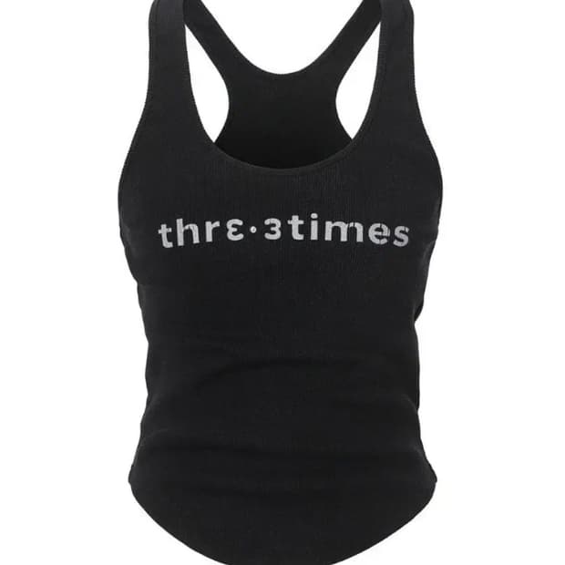 쓰리타임즈 하트 스터드 탱크탑 M
