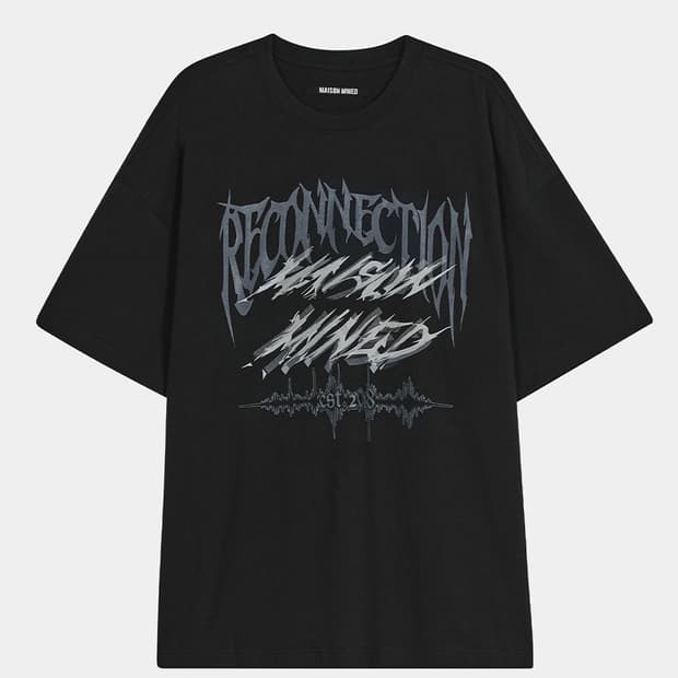메종미네드 DECAY HALF T BLACK 블랙 반팔 티셔츠 L