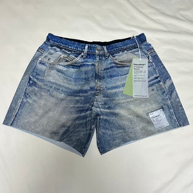 새티스파이 피스쉘 5인치 언라인드 쇼츠 디지털 데님