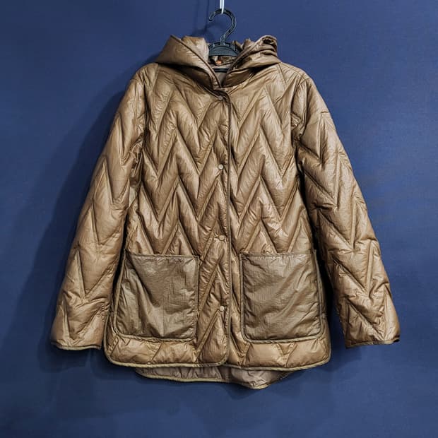퀼팅 구스다운 후드패딩