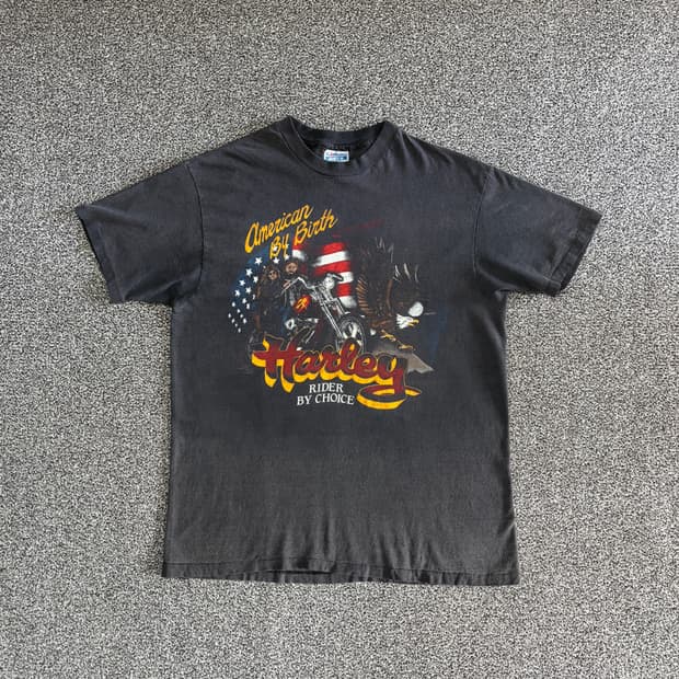 80s 빈티지 할리데이비슨 바이크 티셔츠