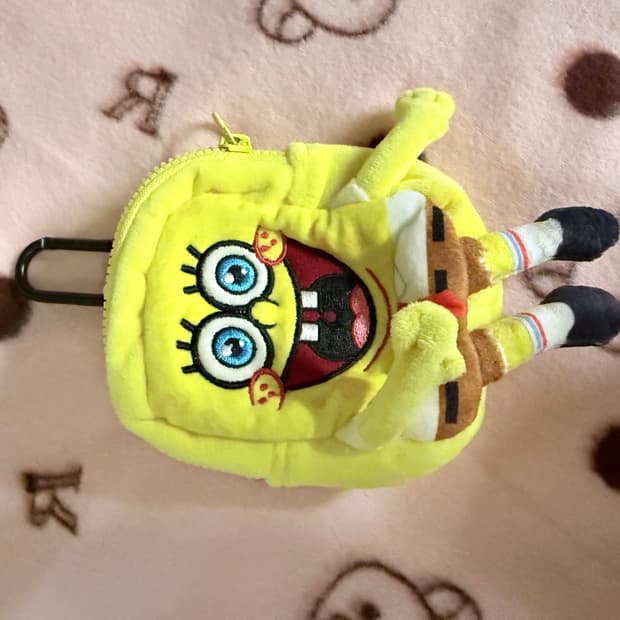 고전)스폰지밥 카라비너 파우치
