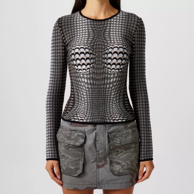 마린세르 자카드 니트 