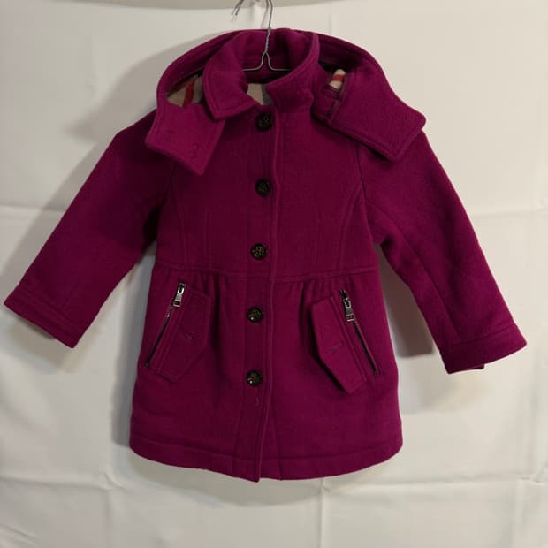 버버리 키즈 후드 코트