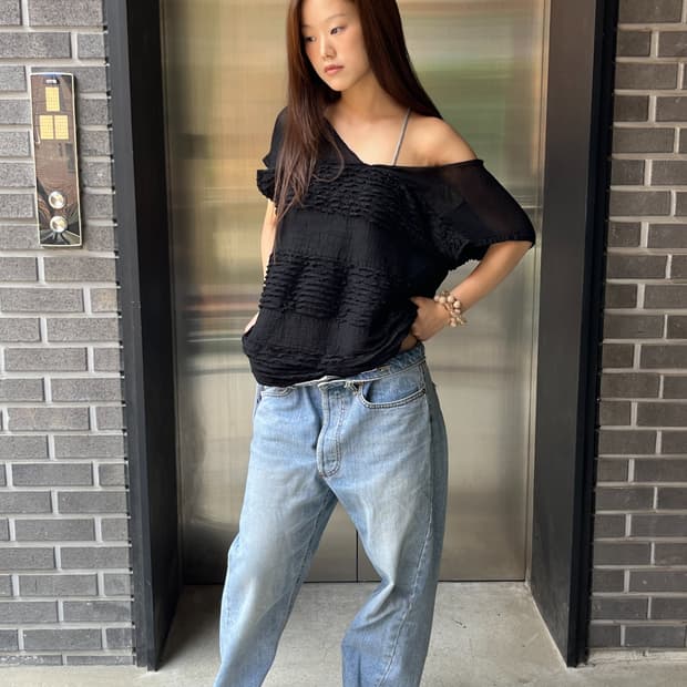Issey Miyake 이세이미야케 플리츠 탑