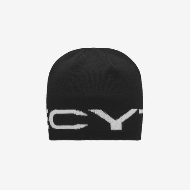 LECYTO LOGO JACQUARD BEANIE_[BLACK]
