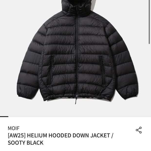 모이프[AW25]HELIUM HOODED DOWN JACKET/ 블랙/2
