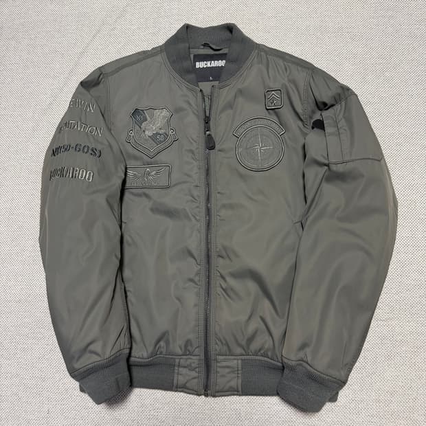 버커루 자수 밀리터리 항공 자켓