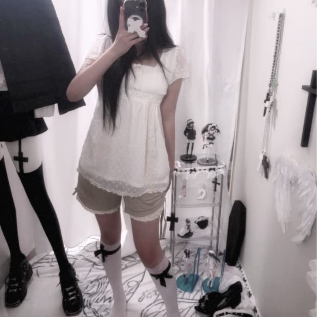 로걀 러블리 모리 블라우스 팬츠 세트