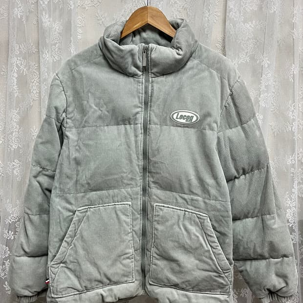 XL) 르꼬끄 코듀로이 덕다운 패딩 점퍼 민트