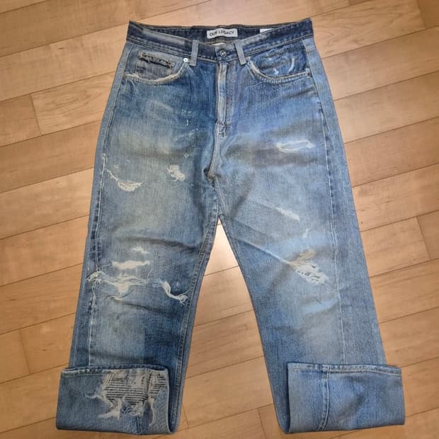 아워레가시 써드컷 프린트데님 30사이즈