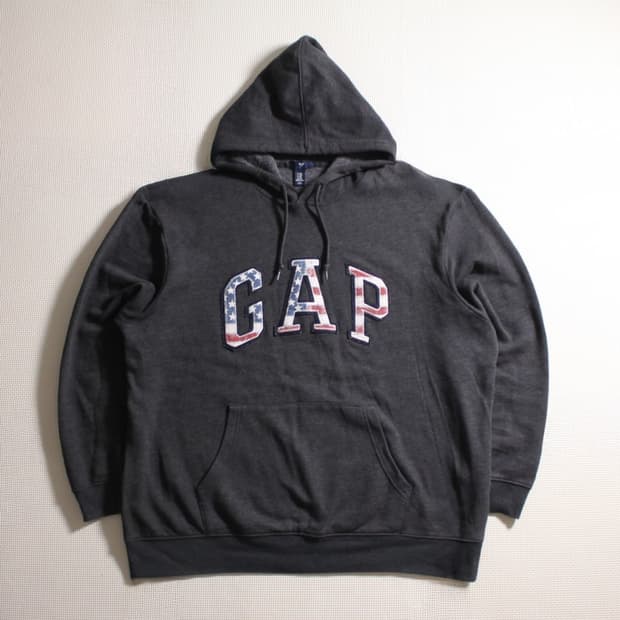 GAP 갭 성조기 기모 후드티