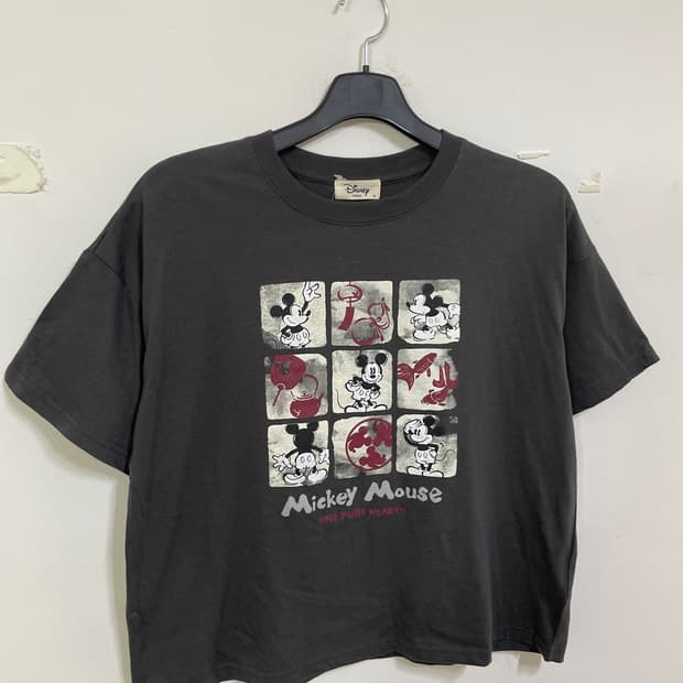 디즈니 미키마우스 프린팅 반팔 티셔츠