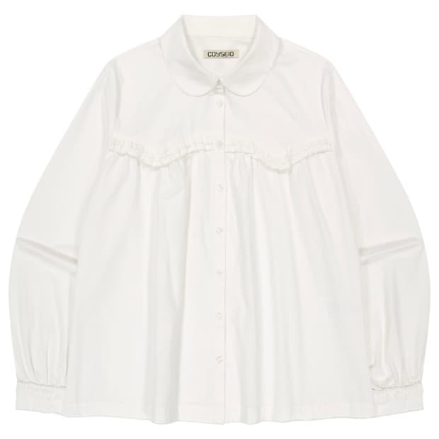 코이세이오 러프 컷 프릴 셔츠