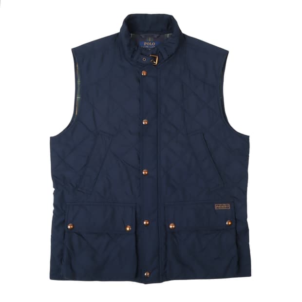 폴로 랄프로렌 네이비 코듀로이 퀄팅 베스트