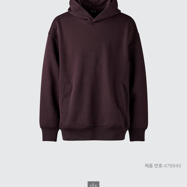 유니클로 후드티 와인 L 사이즈