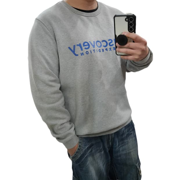 100 디스커버리 반기모 맨투맨 그레이