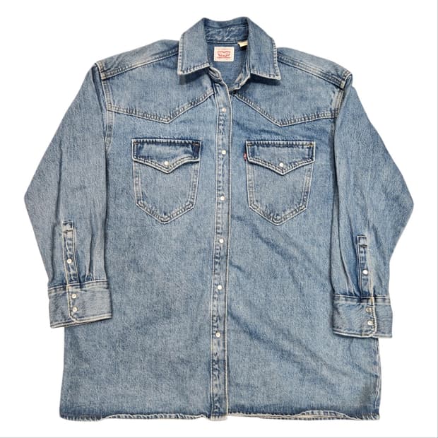 Levi’s 연청 웨스턴 데님 셔츠 (S)