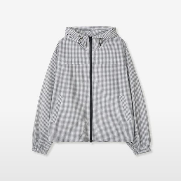 CHECK HOOD JUMPER [WHITE]